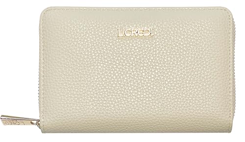 L.CREDI-Damen-Börse-Ziparound mittel RFID Perla (Creme) von L.CREDI