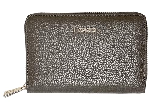 L.CREDI-Damen-Börse-Ziparound mittel RFID Perla Dark Taupe von L.CREDI