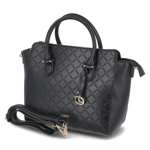 L.CREDI Damen Schultertasche/Handtasche FILIBERTA Schwarz Kunstleder Vegan, 99-Ohne Größen:-, Color:schwarz von L.CREDI