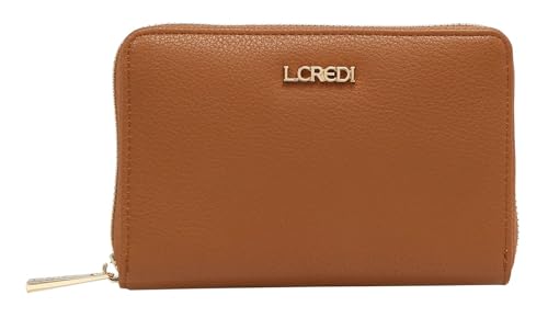 L.CREDI Women's FLIPPA Bi-Fold Wallet, Cognac von L.CREDI