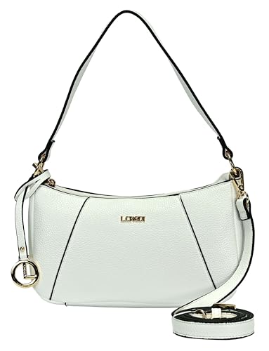 L.CREDI Hobo-Bag MICHAELA Damen-Schultertasche 25x6x15 (weiß) von L.CREDI