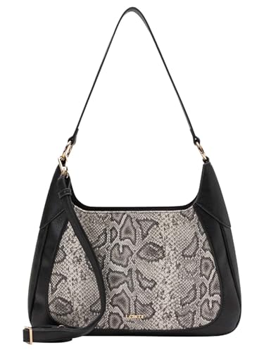 L.CREDI Hobo-Bag NATASCHA Damen-Schultertasche schwarz-weiß von L.CREDI