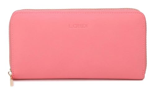 L.CREDI Polly Zip Around Wallet Coral von L.CREDI