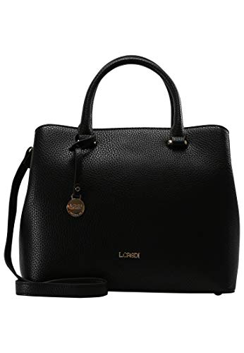 L.Credi Damen Maxima Henkeltasche, Schwarz (Schwarz), 11x24x28 cm von L.CREDI