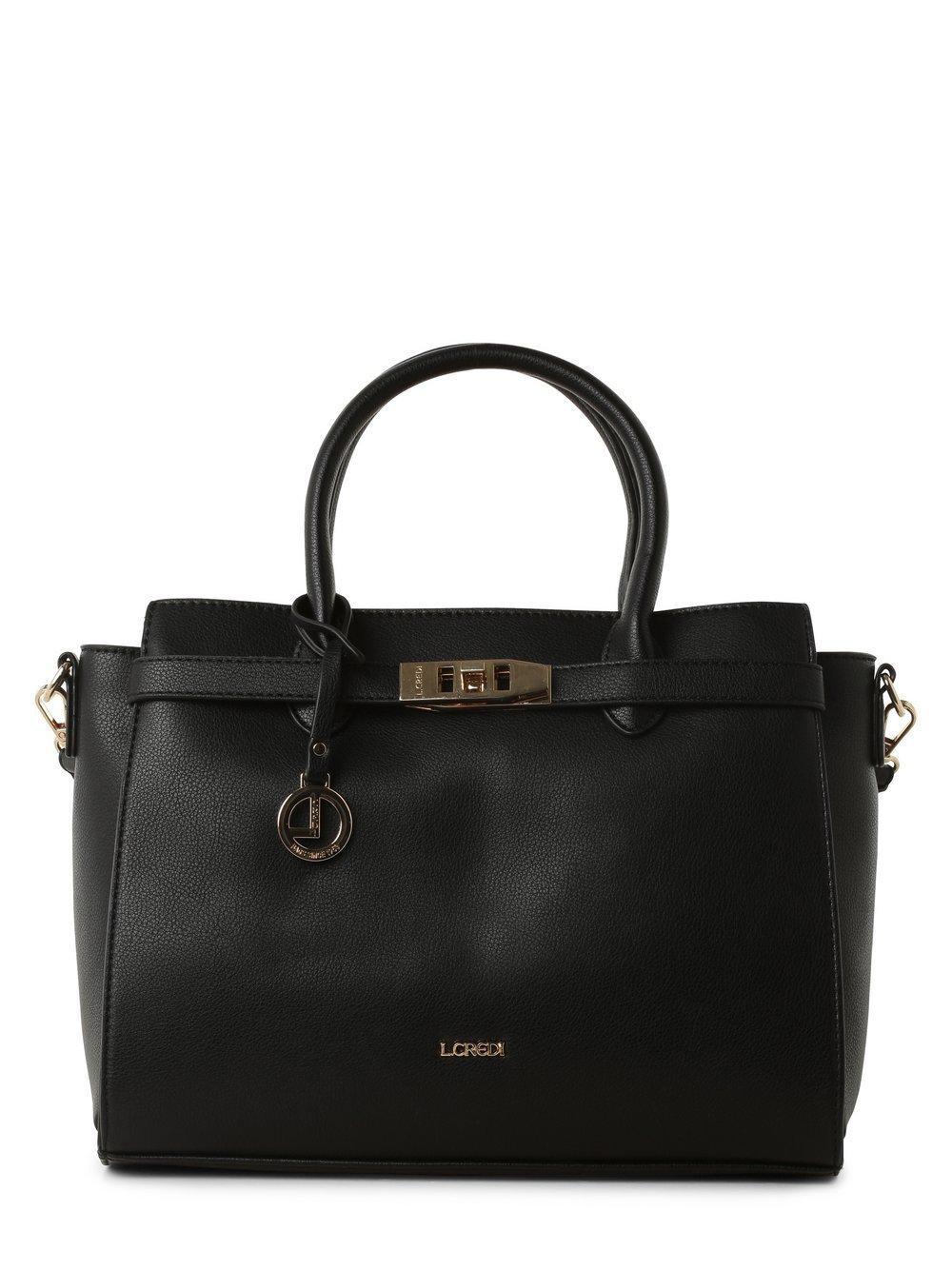 L.Credi Handtasche Damen Kunstleder, schwarz von L.Credi