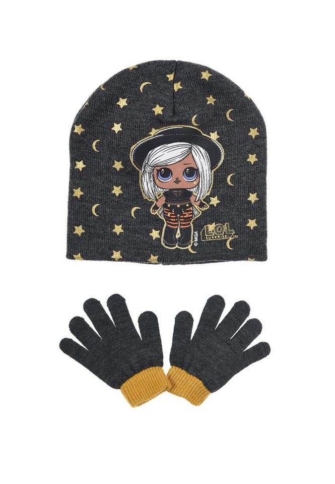 L.O.L. SURPRISE! Beanie Kinder Mädchen Winter-Set Mütze Handschuhe (SET) von L.O.L. SURPRISE!