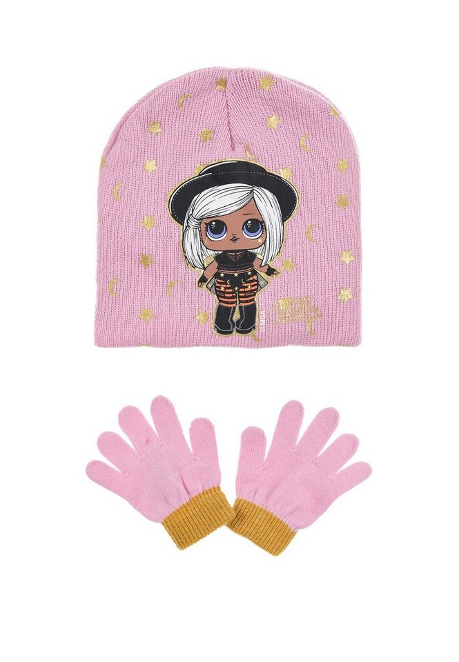 L.O.L. SURPRISE! Beanie Kinder Mädchen Winter-Set Mütze Handschuhe (SET) von L.O.L. SURPRISE!