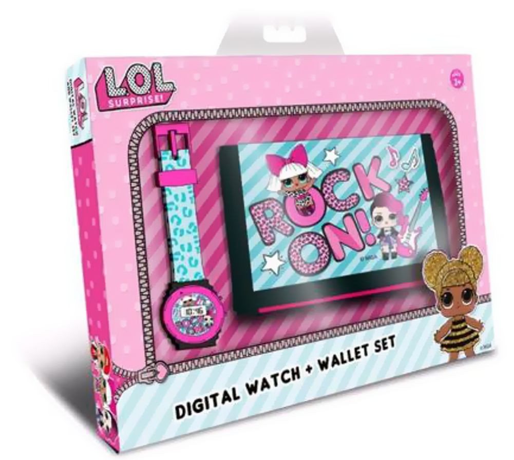 L.O.L. SURPRISE! Digitaluhr Kinder Armbanduhr + Portmonee Mädchen Set, (Packung, 2-tlg., Arnbanduhr mit Portmonee) von L.O.L. SURPRISE!