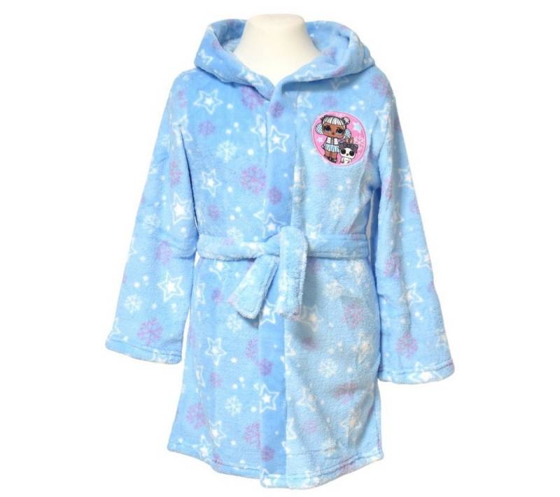L.O.L. SURPRISE! Kinderbademantel All Over Print, Fleece, mit Kapuze, Bindegürtel, für Mädchen Gr. 92-98 cm von L.O.L. SURPRISE!