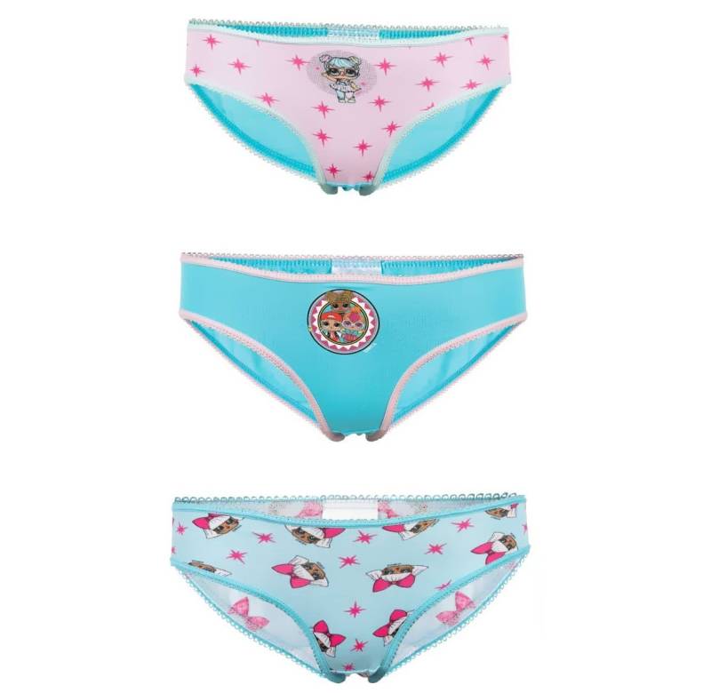 L.O.L. SURPRISE! Slip 3x Mädchen Unterhosen Slips Schlüpfer L.O.L. Surprise 92 - 128 von L.O.L. SURPRISE!