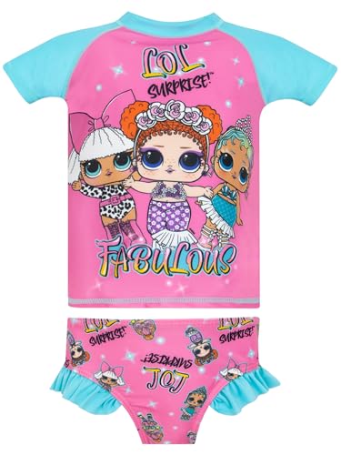 L.O.L. Surprise! Badeanzug Mädchen Kuzarm Schwimmanzug Mädchen | Bademode Kinder| Rosa 1122 von L.O.L. Surprise!