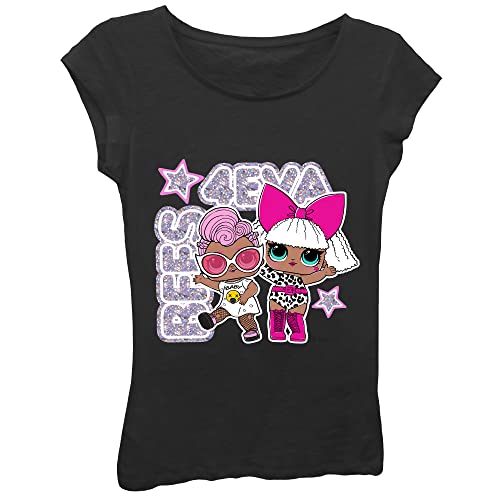L.O.L. Surprise! Mädchen Mädchen Power Kurzarm-T-Shirt Schwarz LG 10-12 von L.O.L. Surprise!