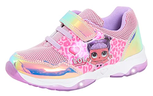 LOL Surprise Dolls Leuchtende Turnschuhe für Mädchen Kinder Easy Touch Fasten Sportschuhe, rose, 25 EU von L.O.L. Surprise!