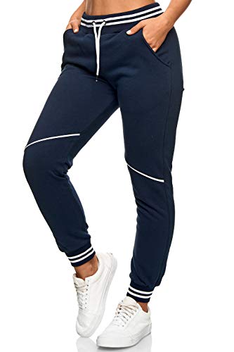 L.gonline Damen Jogging Hose Jogger Streetwear Sporthose Modell 1316 (Navy) XXL von L.gonline