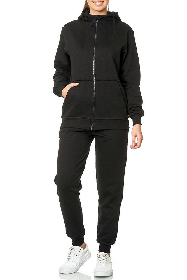 L.gonline Freizeitanzug Damen Jogging-ANZUG X240, Prime (Kapuzenjacke mit Reißverschluss, Hose, 2-tlg), Fitness Freizeit Casual von L.gonline