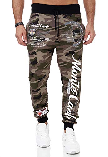 L.gonline Herren Jogginghose lang | Monte Carlo 592 | Grün/Camouflage | 3XL von L.gonline