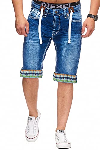 L.gonline Jeans Bermuda Herren Dicke Naht L-2020 (W30, H-Weiß) von L.gonline