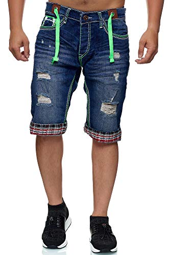 L.gonline Jeans Bermuda Herren Dicke Naht L-2020 (W31, D-Grün) von L.gonline