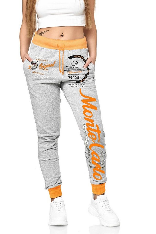 L.gonline Jogginghose Damen Jogginghose, Freizeithose, Sporthose, Monte Carlo 592 (Sweatpants, 1-tlg) mit elastischem Bund von L.gonline