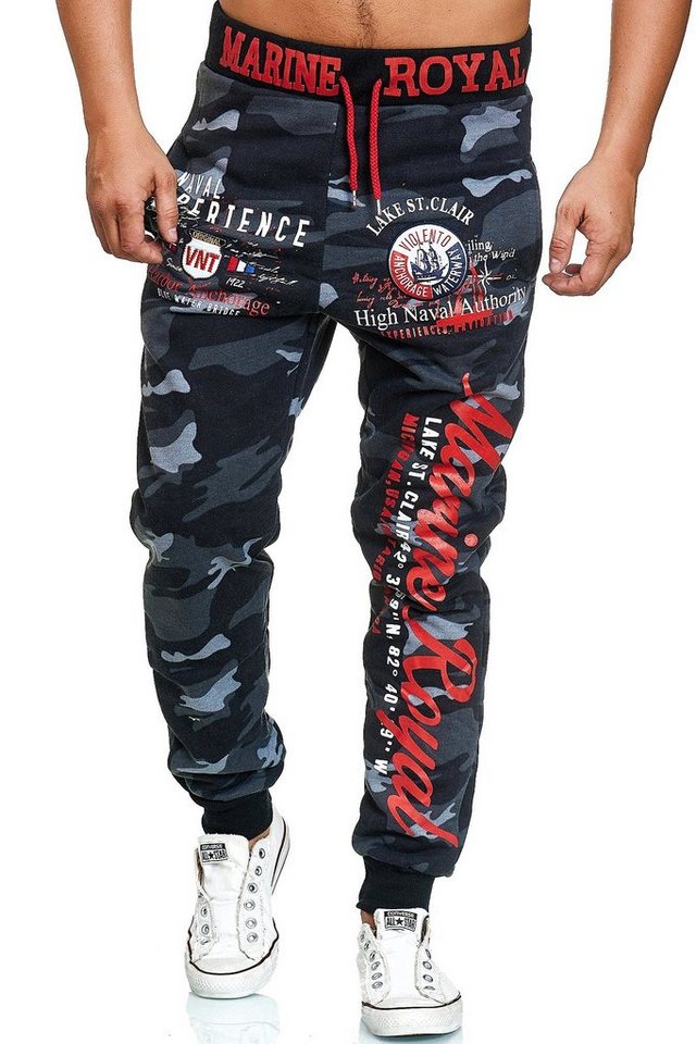 L.gonline Jogginghose Herren JoggingHOSE lang, Trainingshose Baumwolle, Sporthose mit (Sweatpants, 1-tlg) mit elastischem Bund von L.gonline