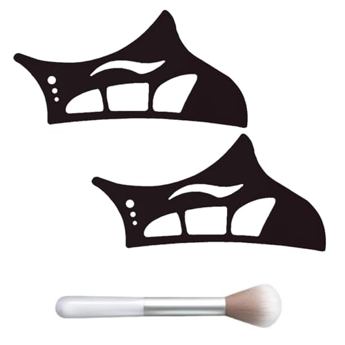 Eyeliner-Schablonen, wiederverwendbarer Mascara-Schutzschild, Silikon-Flügel-Lidschatten für Augen-Make-up-Hilfsmittel, professioneller und schneller Lidschatten für Frauen, Anfänger, 2 Stück Eyeliner-Schablonen, wiederverwendbarer Mascara-Schutzschild, Silikon-Flügel-Lidschatten für Augen-Make-up-Hilfsmittel, professioneller und schneller Lidschatten für Frauen, Anfänger, 2 Stück von L0famy