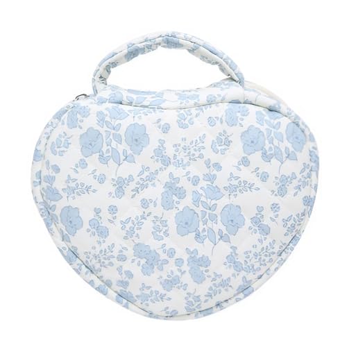 Große Kulturbeutel, Reisetasche, Herz-Wasch-Make-up-Tasche mit Vordertasche, Reißverschluss, Kosmetik-Aufbewahrungstasche, Organizer für Damen und Mädchen von L0famy