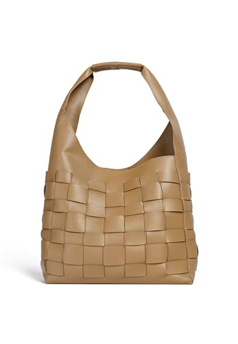 L37 - Damen Tasche I Frauen Handtasche I Geräumiges Hauptfach I Bequeme Breite Griffe I Elegant und Funktional I BIG UNIVERSE - Khaki von L37 HANDMADE SHOES