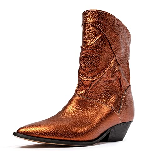 L37 HANDMADE SHOES Damen 2U Western Boot, Copper, 35 EU von L37 HANDMADE SHOES