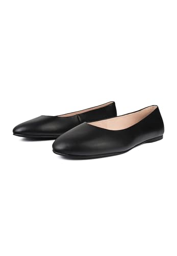 L37 HANDMADE SHOES Damen Ballerinas I Naturleder I Lederfutter I Handgefertigte Schuhe I Bequem und Elegant I Baby Come On I Ballet Flat, Black, 38 EU von L37 HANDMADE SHOES