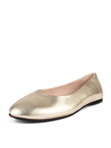 L37 HANDMADE SHOES Damen Ballerinas I Naturleder I Lederfutter I Handgefertigte Schuhe I Bequem und Elegant I Baby Come On I Ballet Flat, Gold, 39 EU von L37 HANDMADE SHOES