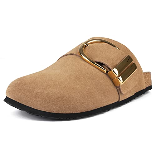 L37 HANDMADE SHOES Damen Leder Schiebe-Clogs I Lederfutter I Einzigartiger Stil I Bequem und Elegant I Cherry Bomb Slide Sandal, beige, 37 EU von L37 HANDMADE SHOES