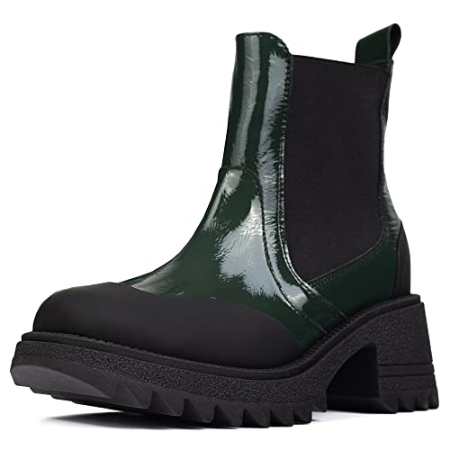 L37 HANDMADE SHOES Damen DOWN IN The Dark Fashion Boot, Green, 36 EU von L37 HANDMADE SHOES