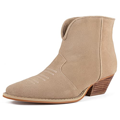 L37 HANDMADE SHOES Damen Stiefeletten I Wildleder I Lederfutter I Handgefertigte Schuhe I Dancing in The Moonlight I Ankle Boot, tan, 37 EU von L37 HANDMADE SHOES