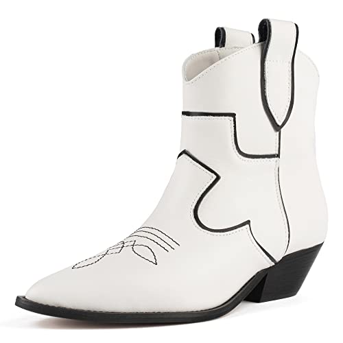 L37 HANDMADE SHOES Damen Double Rainbow Ankle Boot, White, 37 EU von L37 HANDMADE SHOES