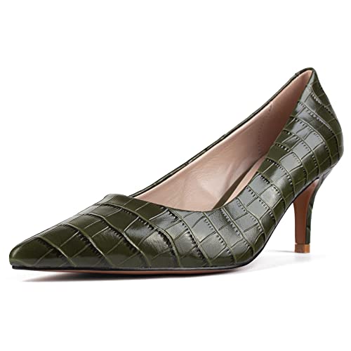 L37 HANDMADE SHOES Damen FINAL Effect Pump, Green, 35 EU von L37 HANDMADE SHOES