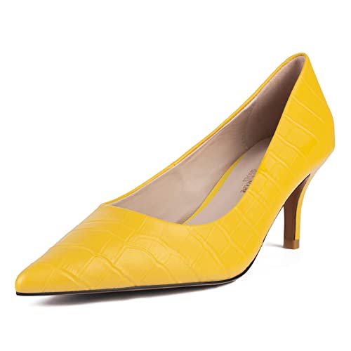 L37 HANDMADE SHOES Damen Final Effect Pump, Yellow, 38 EU von L37 HANDMADE SHOES