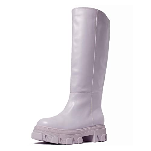 L37 HANDMADE SHOES Damen Hands UP Knee High Boot, Lilac, 37 EU von L37 HANDMADE SHOES