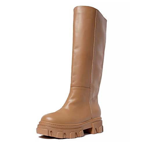 L37 HANDMADE SHOES Damen Hands UP Knee High Boot, Tan, 39 EU von L37 HANDMADE SHOES