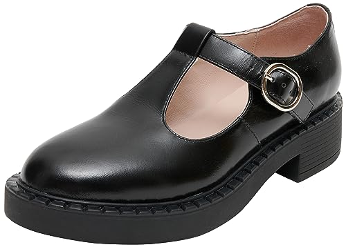 L37 HANDMADE SHOES Damen I'm Good Mary Jane Flat, Black, 41 EU von L37 HANDMADE SHOES