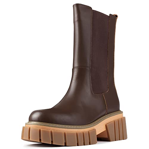 L37 HANDMADE SHOES Damen JUST Can't GET Enough Mid Calf Boot, Brown, 36 EU von L37 HANDMADE SHOES