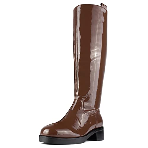 L37 HANDMADE SHOES Damen Last Chance Train Knee High Boot, Brown, 35 EU von L37 HANDMADE SHOES