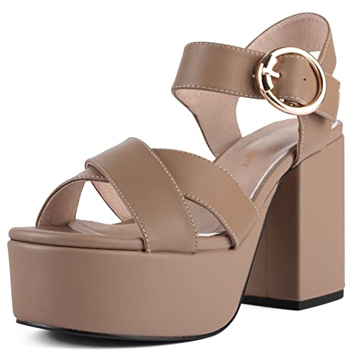 L37 HANDMADE SHOES Damen More Heeled Sandal, Nude, 36 EU von L37 HANDMADE SHOES