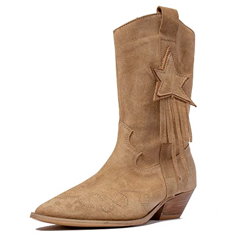 L37 HANDMADE SHOES Damen NO Stress Western Boot, Tan, 35 EU von L37 HANDMADE SHOES