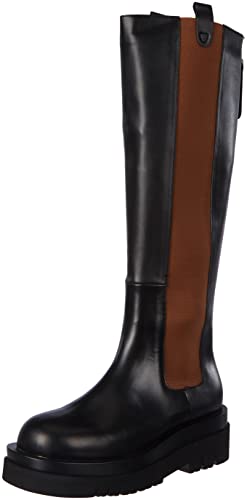 L37 HANDMADE SHOES Damen Pictures of You Knee High Boot, Black/Nude, 35 EU von L37 HANDMADE SHOES