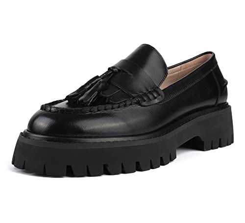 L37 HANDMADE SHOES Damen Something Good Moccasin, Black, 41 EU von L37 HANDMADE SHOES