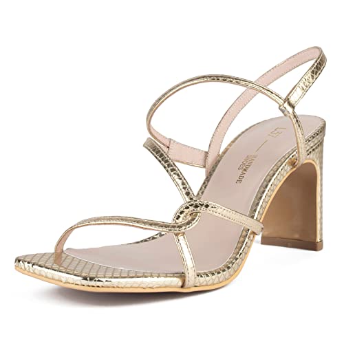 L37 HANDMADE SHOES Damen Waiting 4 The Sun Heeled Sandal, Gold, 36 EU von L37 HANDMADE SHOES