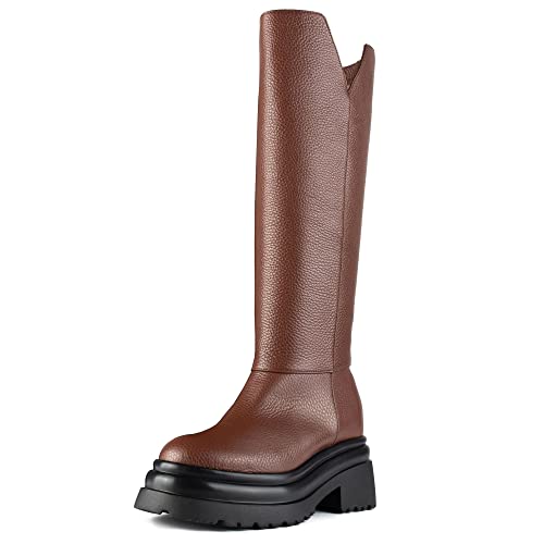 L37 HANDMADE SHOES Damen Yesterday's Gone Knee High Boot, Brown, 37 EU von L37 HANDMADE SHOES