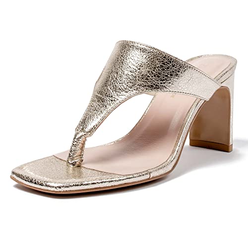 L37 HANDMADE SHOES Damen Sayonara Heeled Sandal, Gold, 38 EU von L37 HANDMADE SHOES