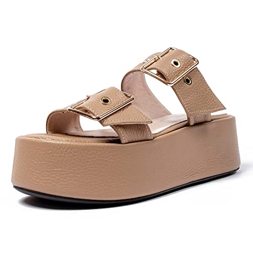 L37 HANDMADE SHOES Sandals BEVERLY HILLS, Tan, 39 von L37 HANDMADE SHOES