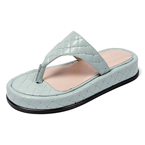 L37 HANDMADE SHOES Sandals BUONA SERA, Blue, 39 von L37 HANDMADE SHOES